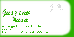 gusztav musa business card